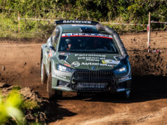Rallye Portugal : Skoda Fabia RS Rally2 Teams kämpfen um Spitzenplätze in der WRC2 abrizio Zaldívar aus Paraguay und sein italienischer Beifahrer Marcelo Der Ohannesian (RaceSeven Škoda Fabia RS Rally2) starteten mit einem dritten Platz in der WRC2 bei der Safari-Rallye Kenia (im Bild) in die Saison 2026.