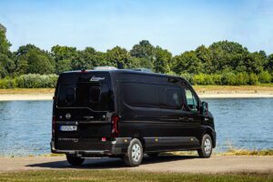 Vollelektrischer Nissan Interstar-e Heckanicht