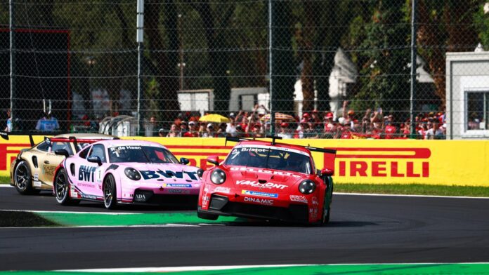 Andrea Bristot (ITA), Dinamic Motorsport (#7); Robert de Haan (NLD), BWT Lechner Racing (#1) Andrea Bristot (ITA), Dinamic Motorsport (#7); Robert de Haan (NLD), BWT Lechner Racing (#1)