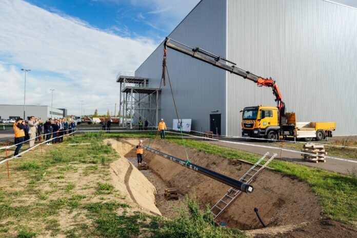Baustart der Wasserstoff-Pipeline im BMW Group Werk Leipzig Baustart der Wasserstoff-Pipeline im BMW Group Werk Leipzig