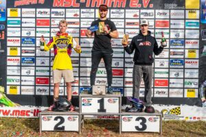 Meisterschaftspodium 250ccm Klasse ADAC DMX 2026 