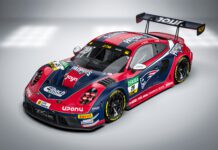 NFL-Flair beim DTM-Finale: New England Patriots erobern den Hockenheimring DTM Finale 2026 Porsche 911 GT3 R im Sonderdesign der New England Patriots