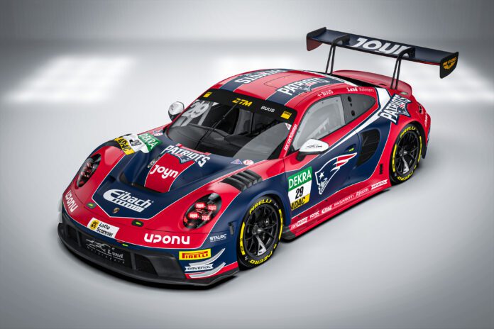 DTM Finale 2026 Porsche 911 GT3 R im Sonderdesign der New England Patriots